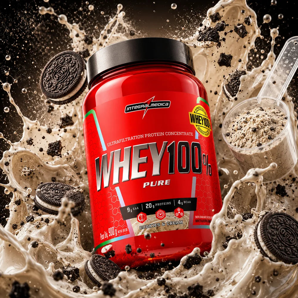 Whey 100% Pure Integralmedica sabor Cookies and Cream