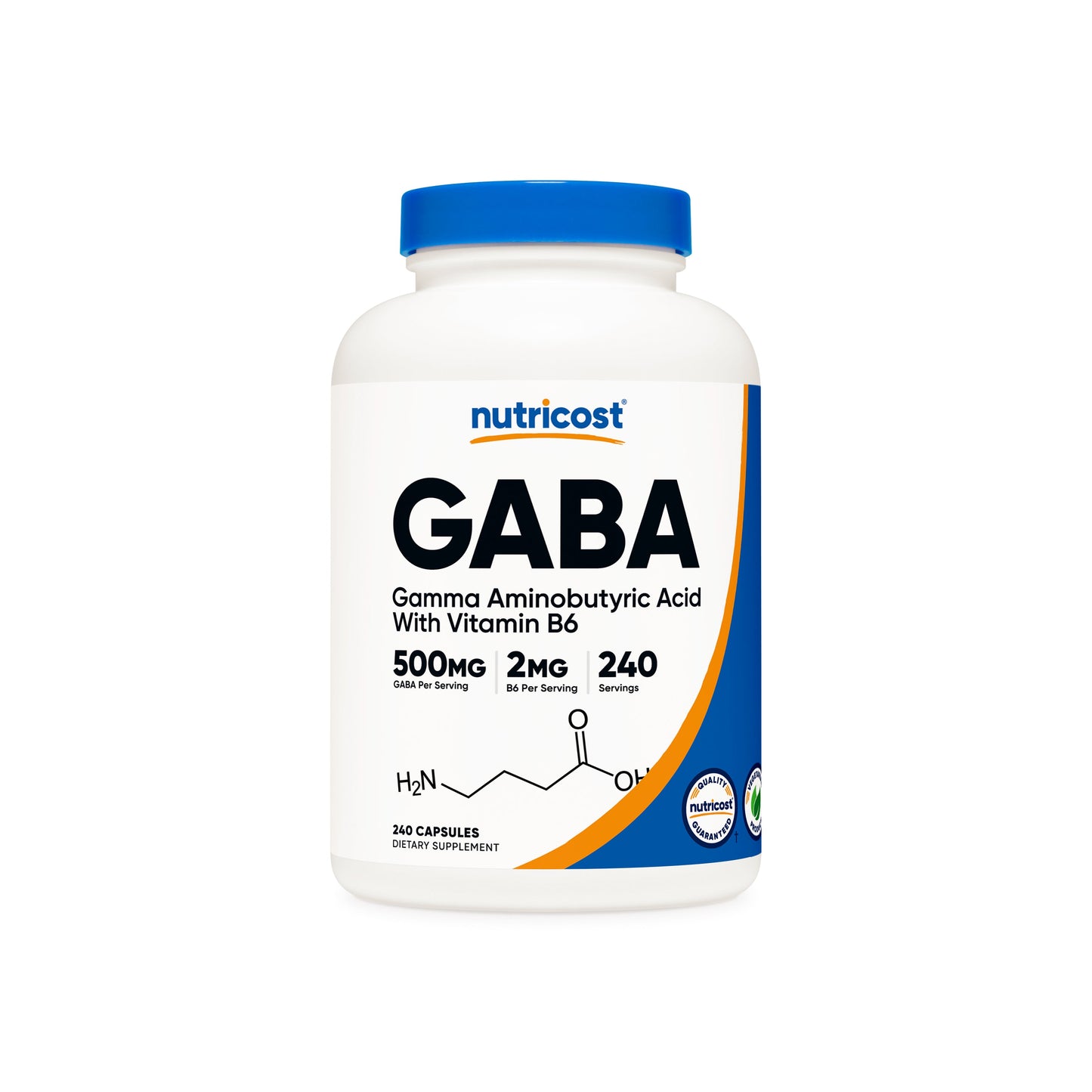 GABA + VITAMINA B6 240 CAP. NUTRICOST.