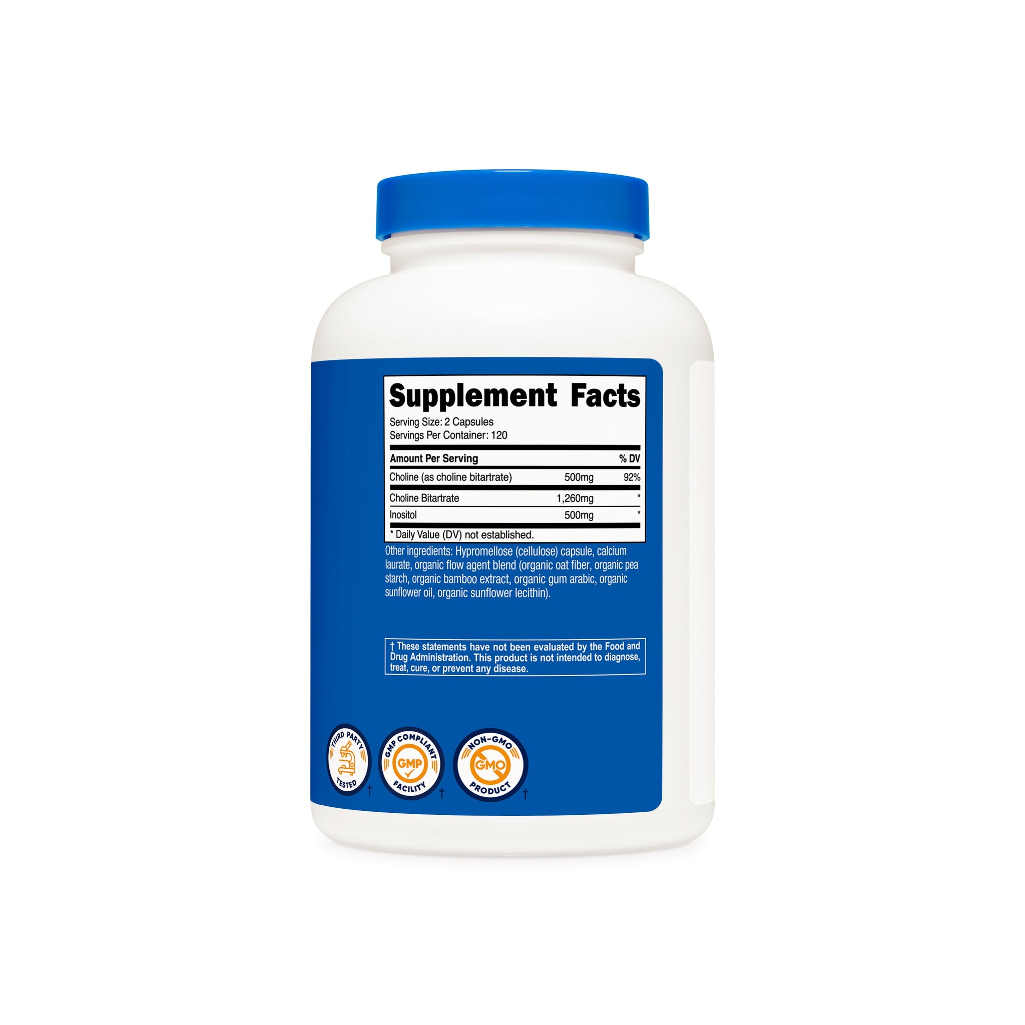 COLINA + INOSITOL 500MG / 120 SRV. NUTRICOST