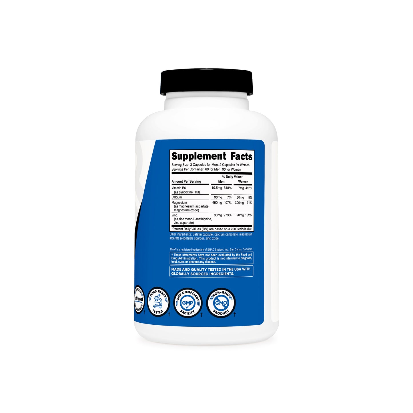 ZMA 490 MG / 180 CAP NUTRICOST