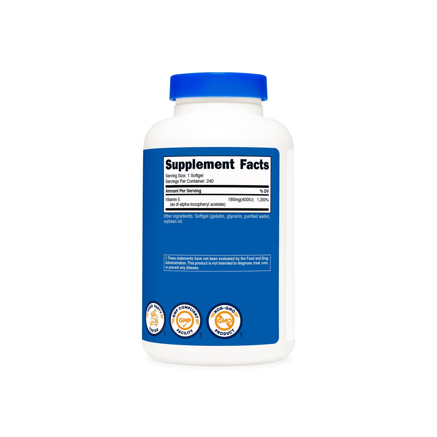 VITAMINA E SOFTGELS 400 IU 240 SOFTGELS NUTRICOST