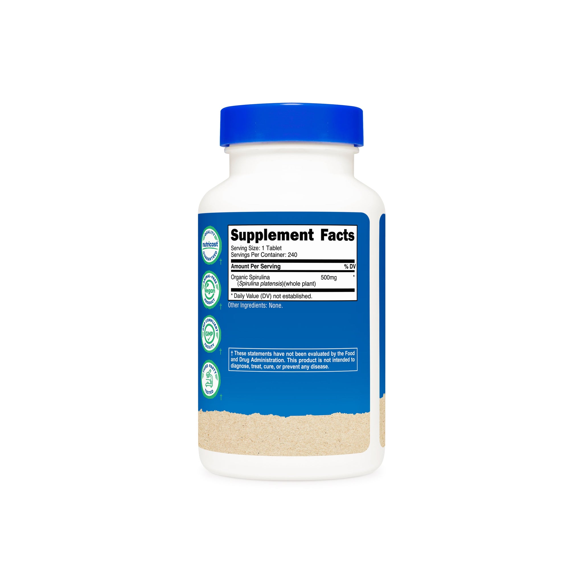 SPIRULINA TABLETS 500 MG 240 CAP NUTRICOST