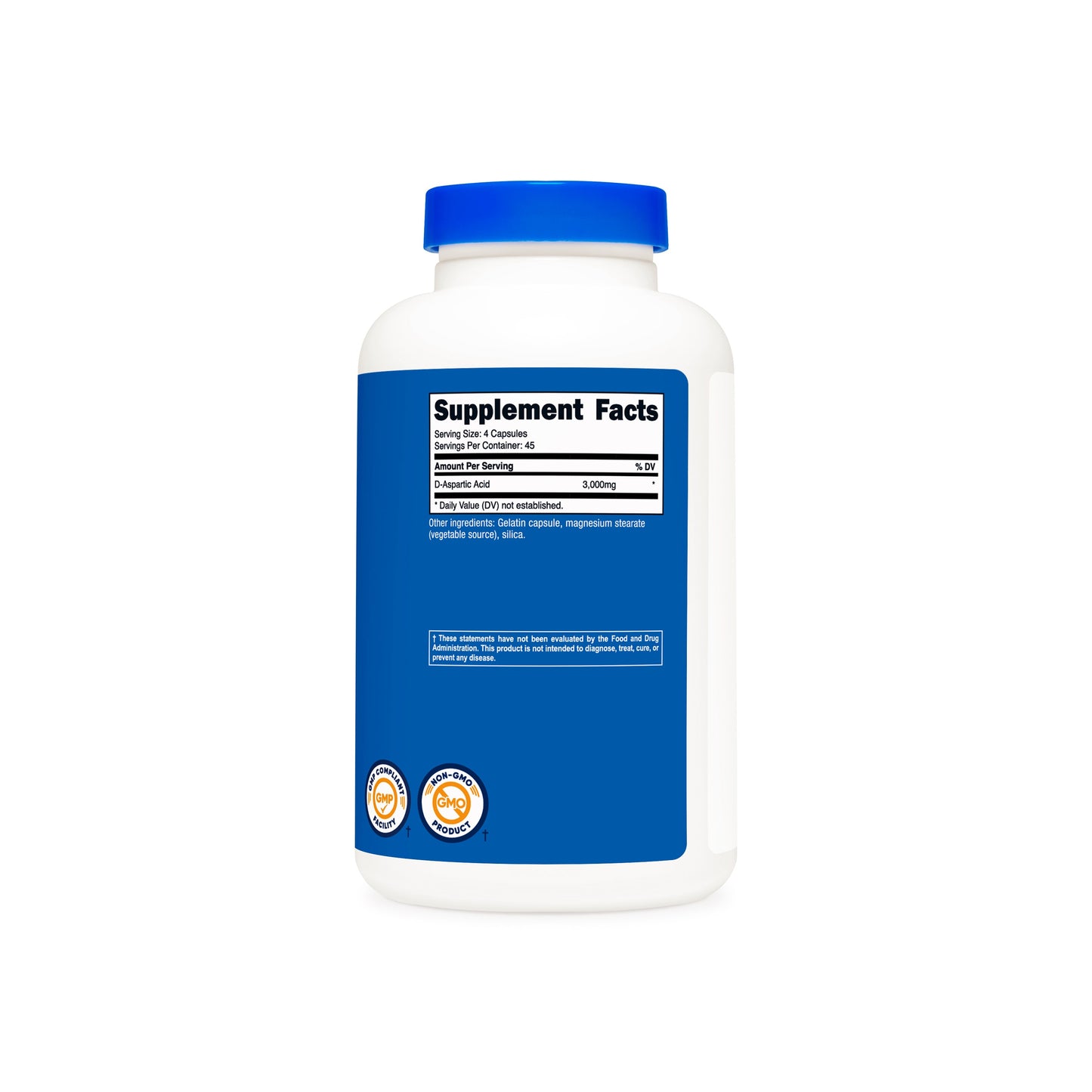 D-ASPARTIC ACID 3000MG/ 180 CAP. - NUTRICOST