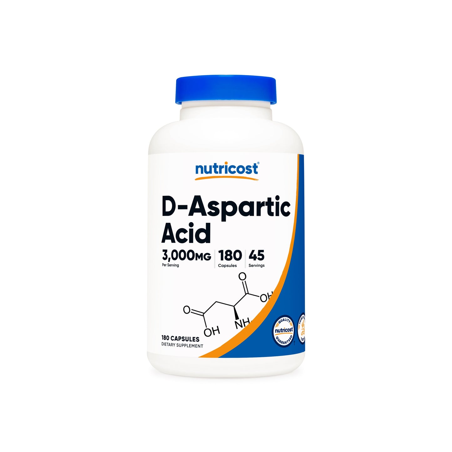 D-ASPARTIC ACID 3000MG/ 180 CAP. - NUTRICOST