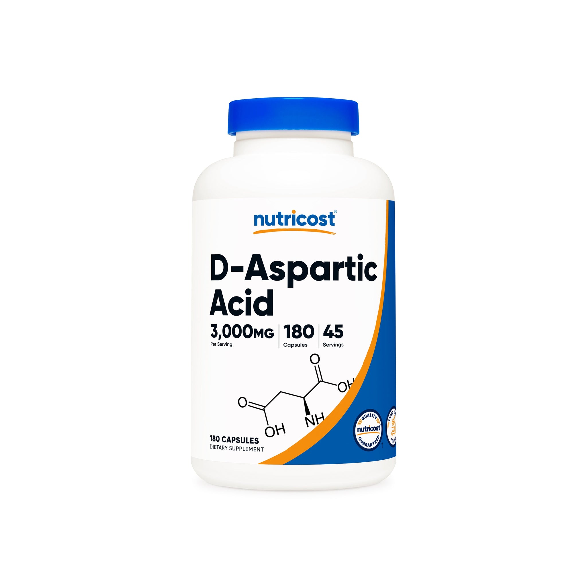 D-ASPARTIC ACID 3000MG/ 180 CAP. - NUTRICOST