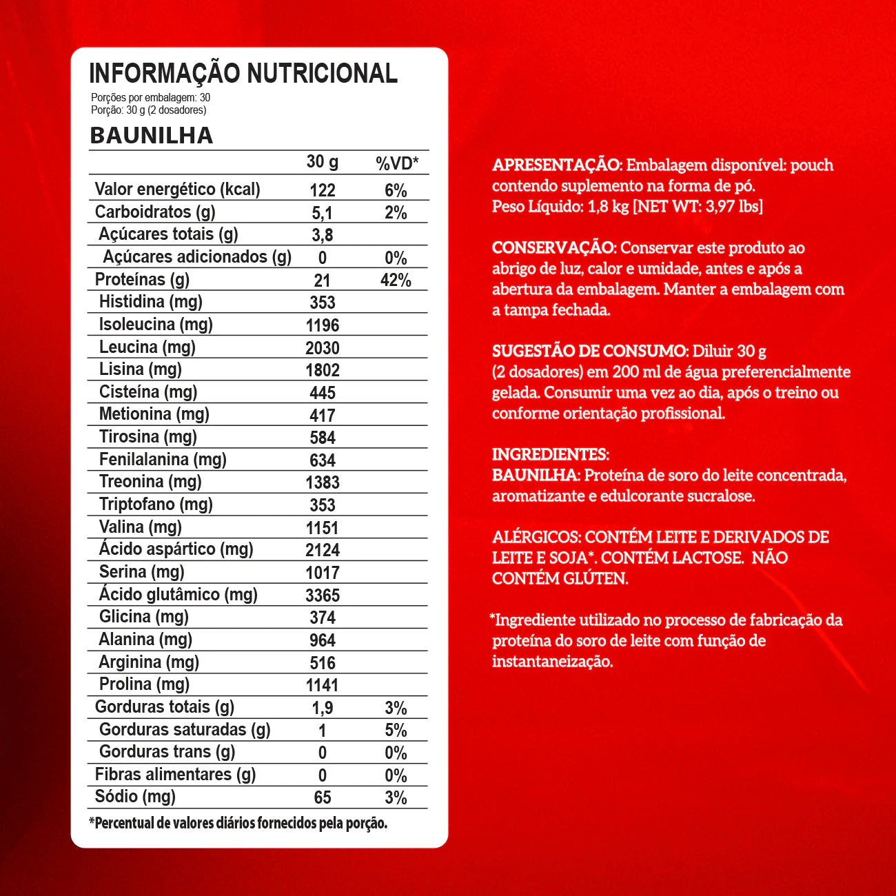 WHEY 100% 1.8KG INTEGRALMEDICA