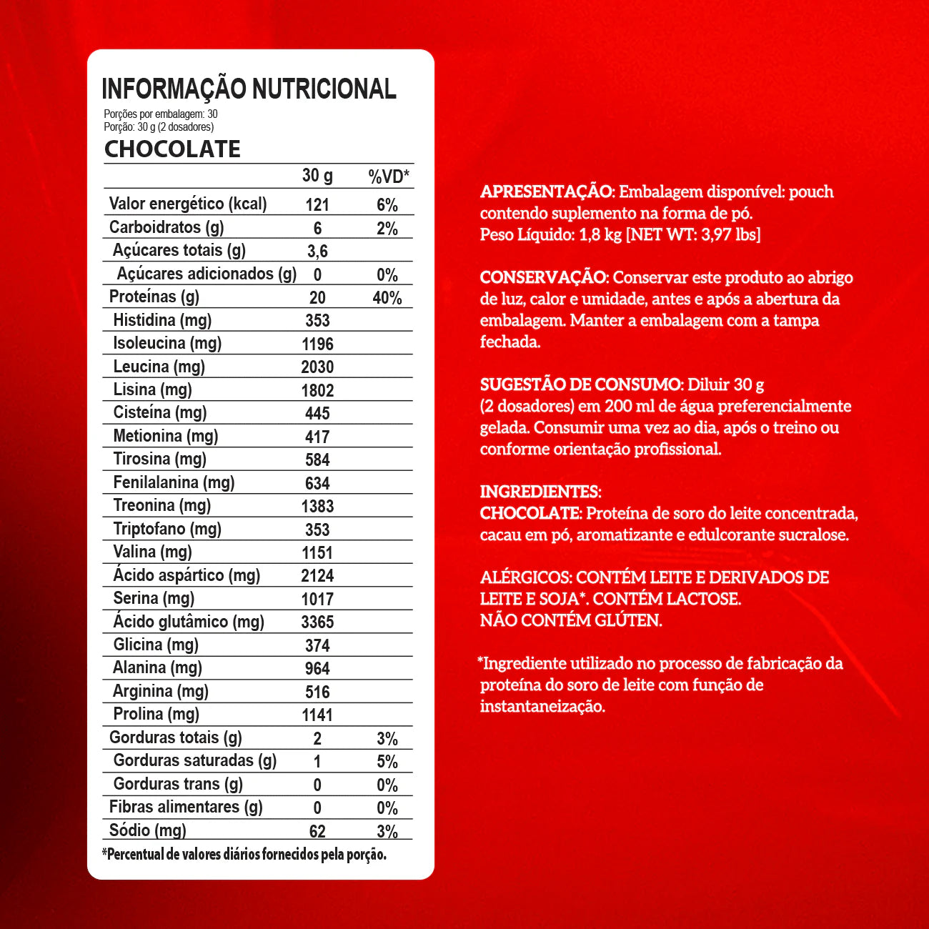 WHEY 100% 1.8KG INTEGRALMEDICA