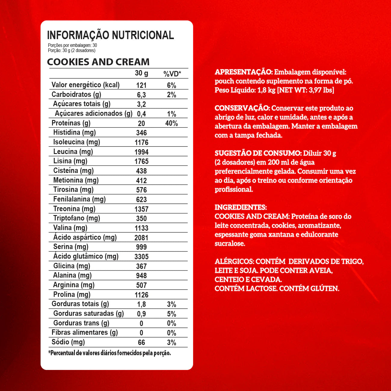 WHEY 100% 1.8KG INTEGRALMEDICA