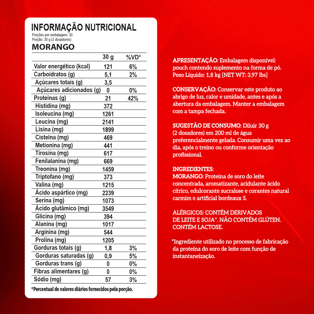WHEY 100% 1.8KG INTEGRALMEDICA