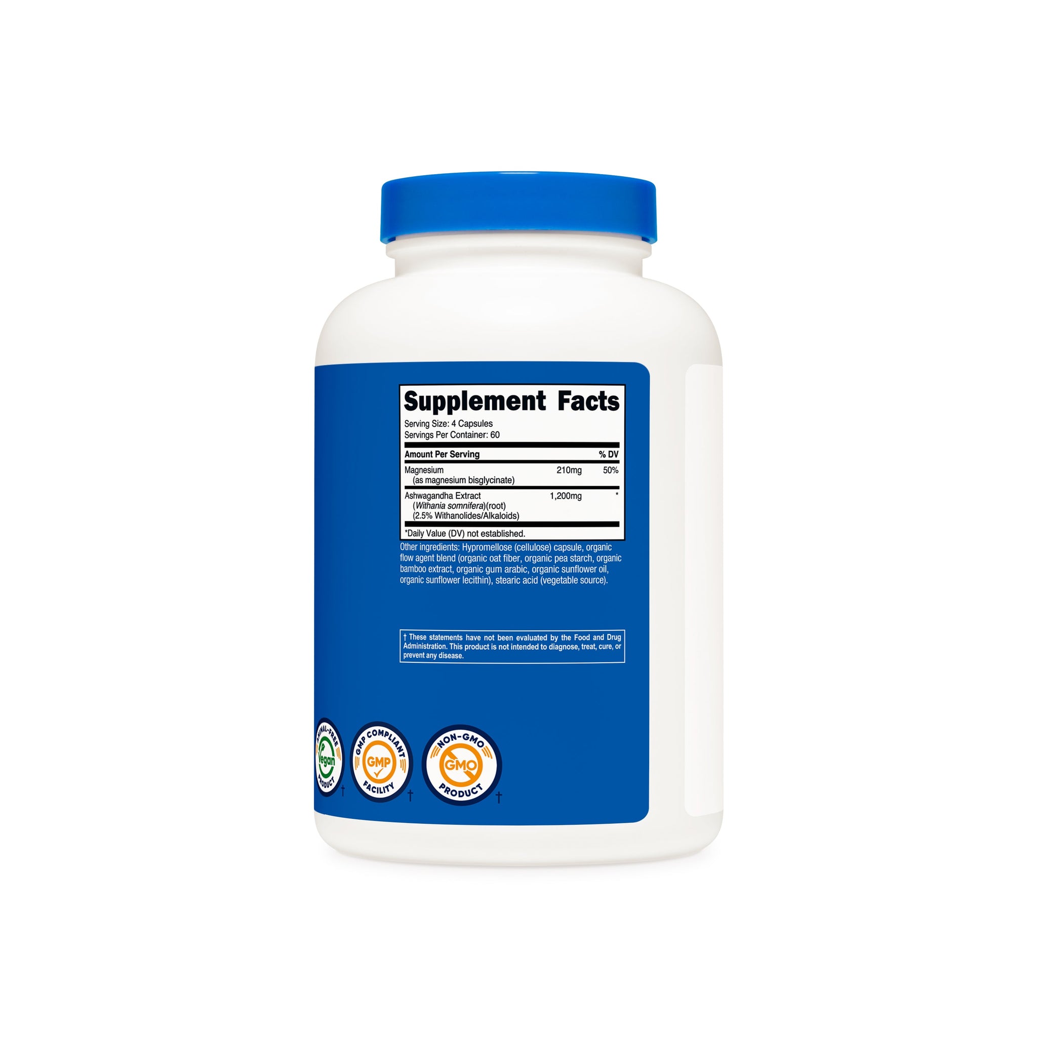 ASHWAGANDHA 1200MG + MAGNESIO 210MG NUTRICOST