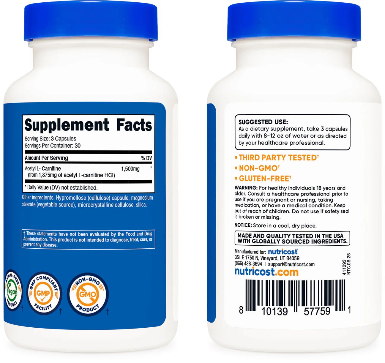 ACETYL L-CARNITINE 1500 MG 30 SRV.