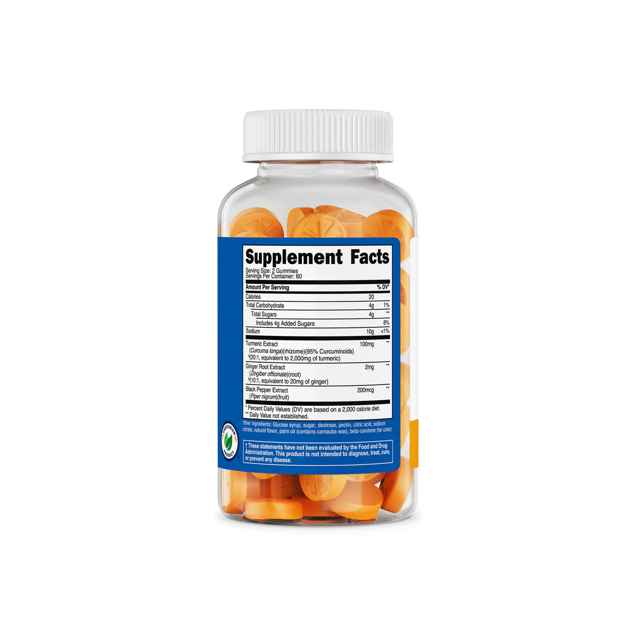 CÚRCUMA EN GOMITAS 2000MG / 60 SRV. NUTRICOST