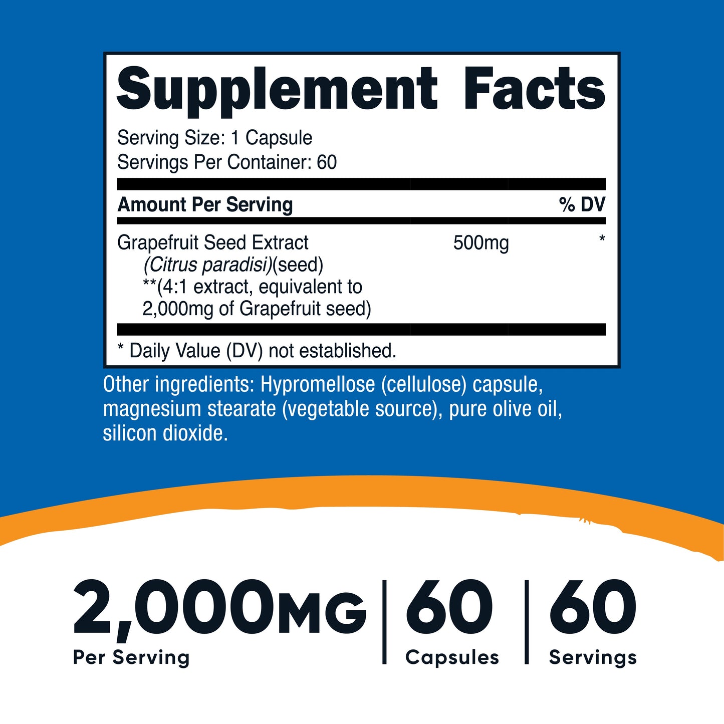 GRAPEFRUIT SEED EXTRACT 2000 MG / 60 SRV.