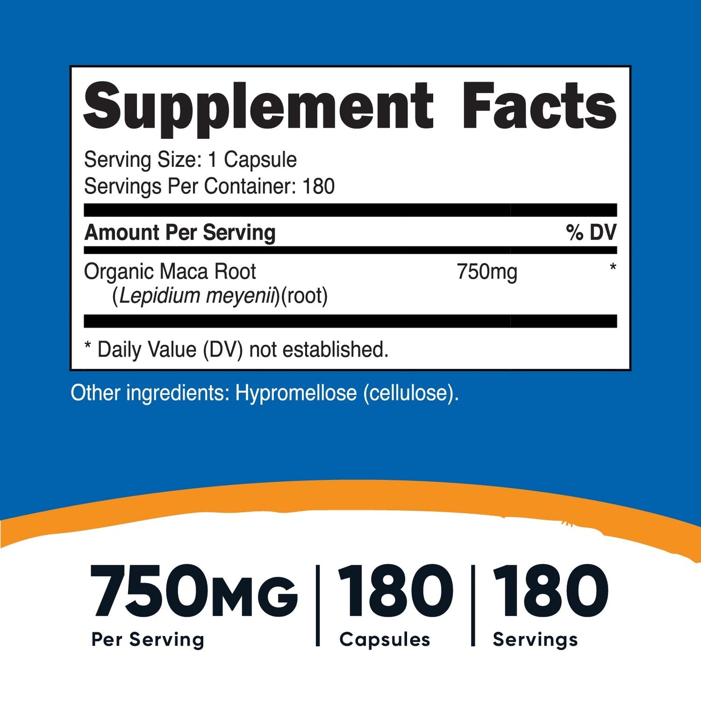 MACA ROOT 750MG /180 CAP