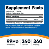 POTASIO CITRATO 99MG /240 CAP NUTRICOST