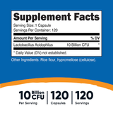 LACTOBACILLUS ACIDOPHILUS 10 BILLION CFU /120 CAP
