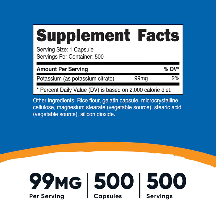 POTASSIUM CITRATE 99 MG/ 500 CAP