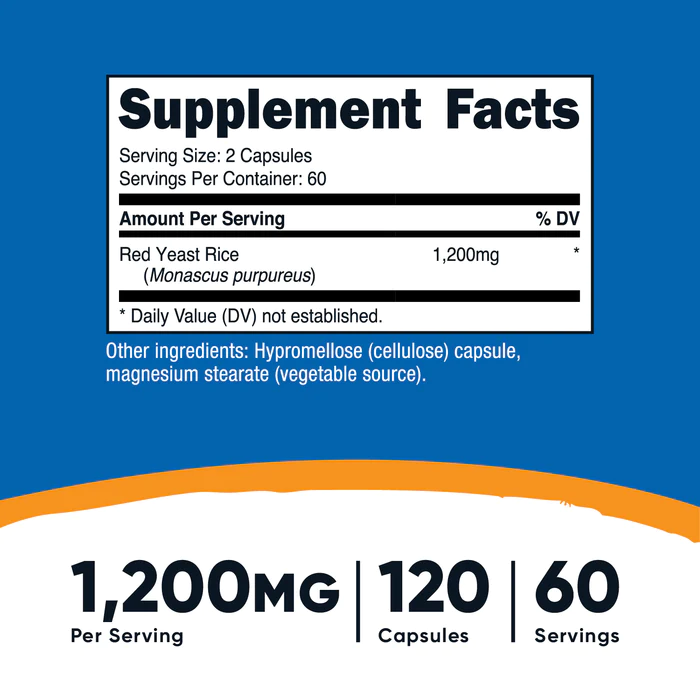 RED YEAST RICE 1200 MG. 120 CAP