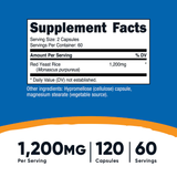 RED YEAST RICE 1200 MG. 120 CAP