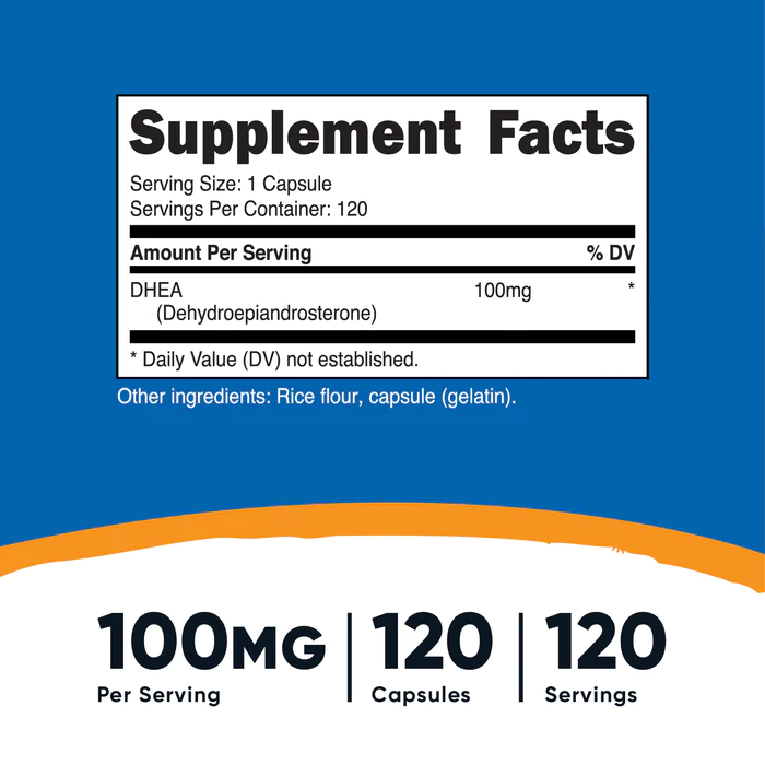 DHEA 100 MG 120 CAP. NUTRICOST