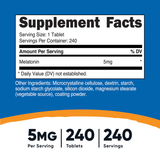 MELATONINA 5 MG 240 CAP. NUTRICOST