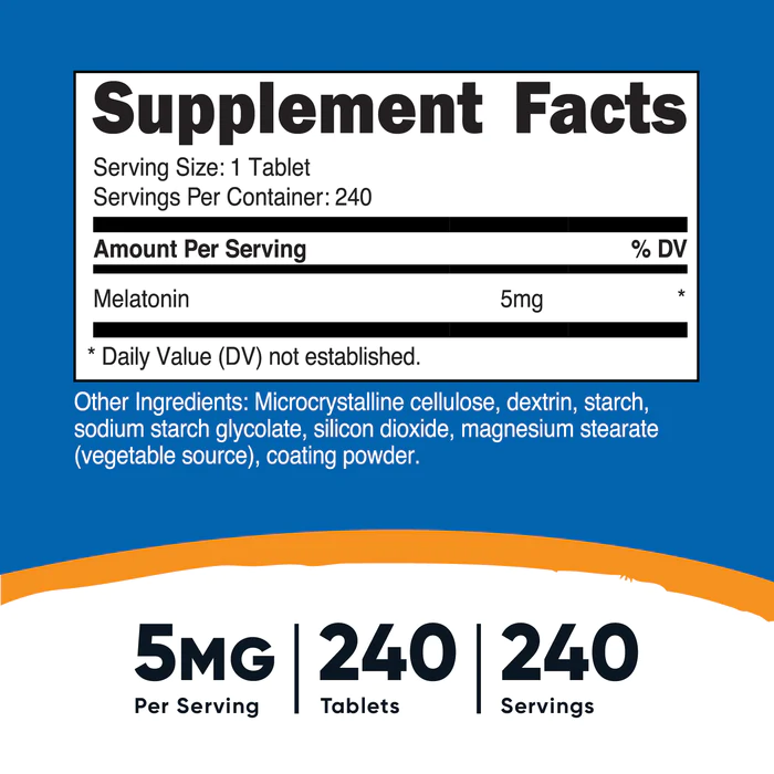 MELATONINA 5 MG 240 CAP. NUTRICOST