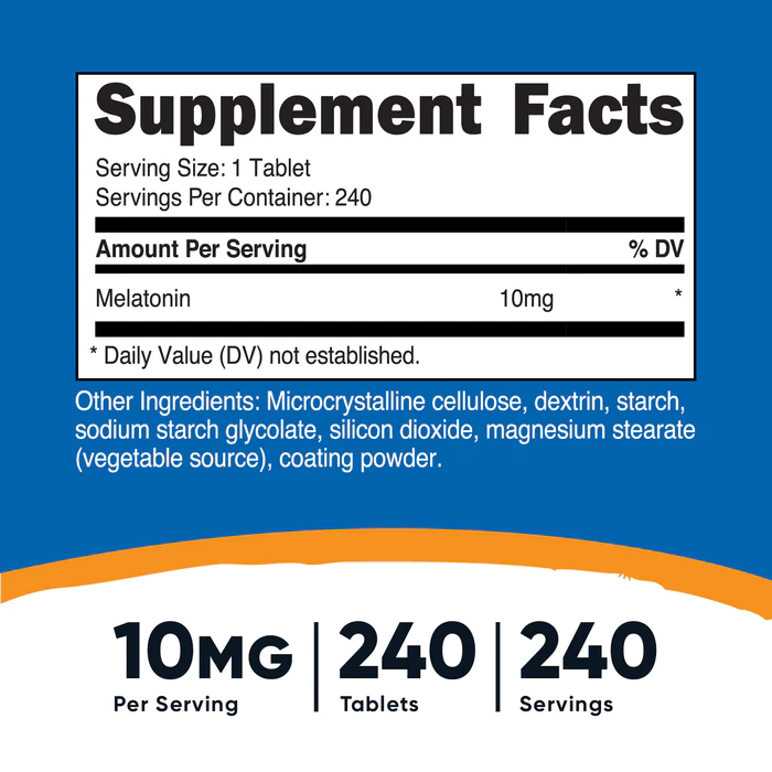 MELATONINA 10MG  240CAP. NUTRICOST