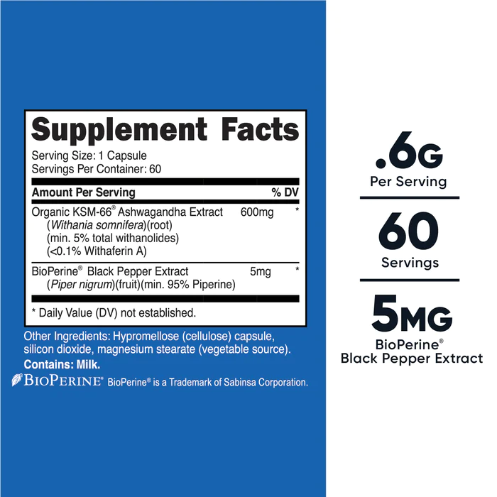 KSM-66. 60 CAP.  600 MG