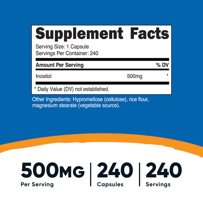 INOSITOL  500MG / 240 CAP. NUTRICOST