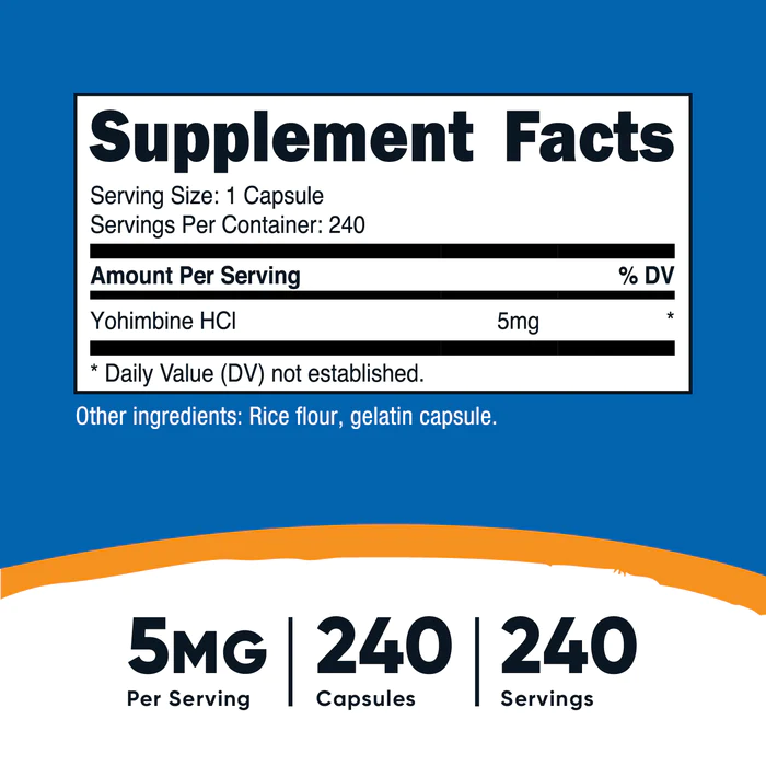 YOHIMBINE 5MG 240 CAP.