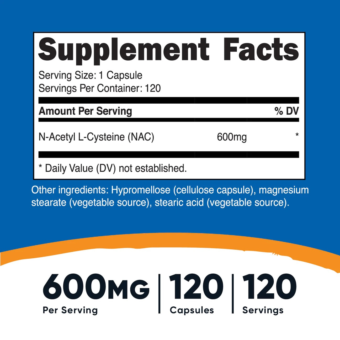 NAC 600 MG. 120 TAB NUTRICOST