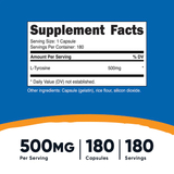 L-TYROSINE 500 MG 180 CAP. NUTRICOST