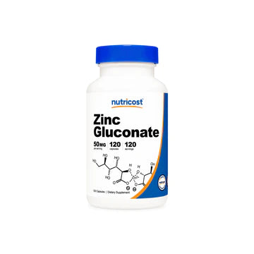 ZINC GLUCONATE 50 MG 120 CAPSULES (NUTRICOST)