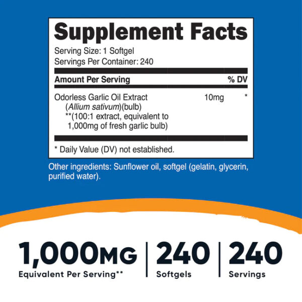 GARLIC 1,000 MG 240 CAP - Imagen 2