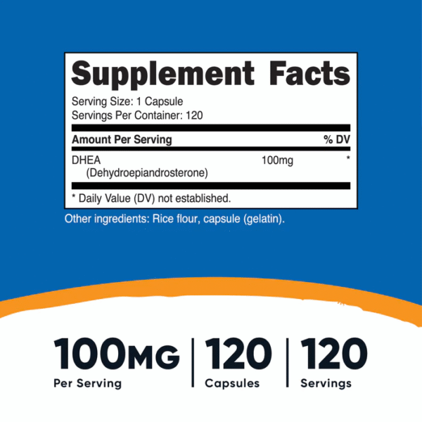 DHEA 100 MG 120 CAP - Imagen 2