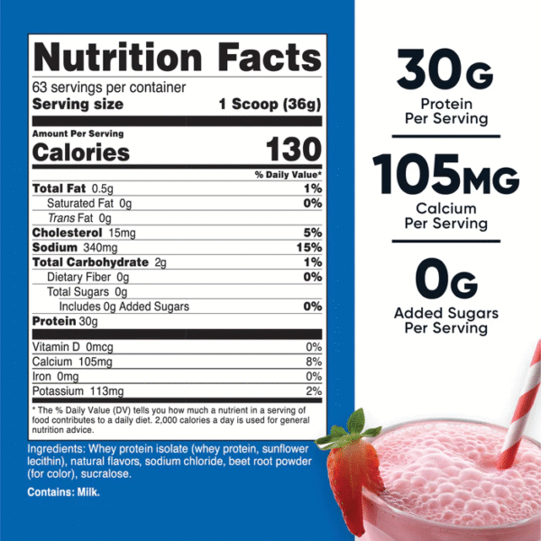 WHEY PROTEIN ISOLATE 30G. 5 LB - Imagen 4