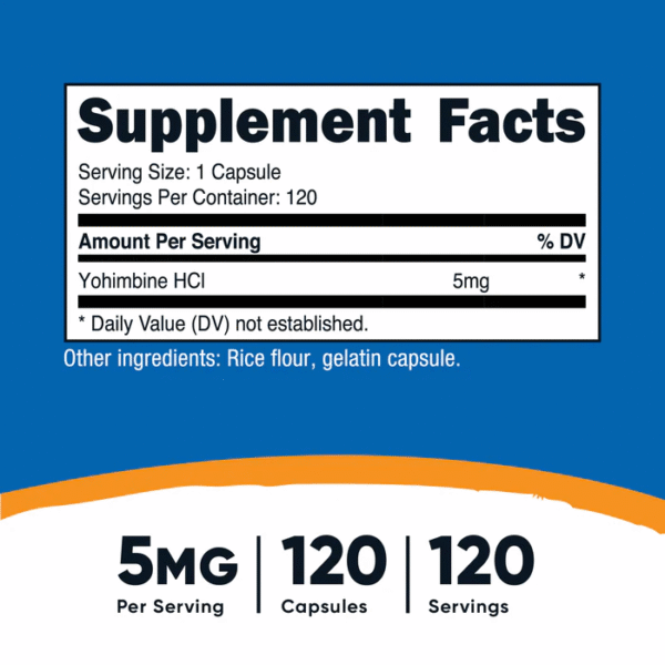 YOHIMBINA 5MG 120 CAP - Imagen 2
