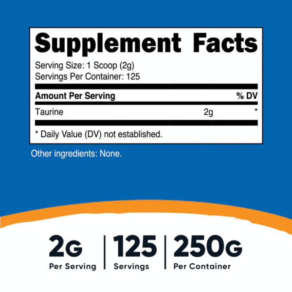 TAURINE 2G 125GR - Imagen 2