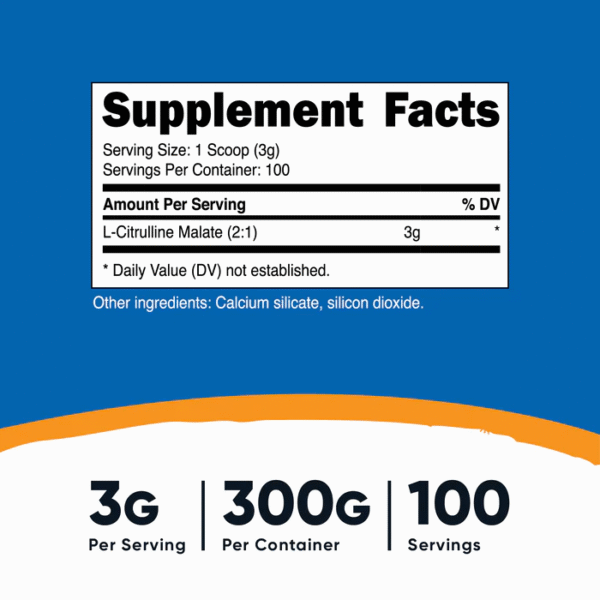 L-CITRULLINE MALLATE 2:1 3G 100 SRV - Imagen 2