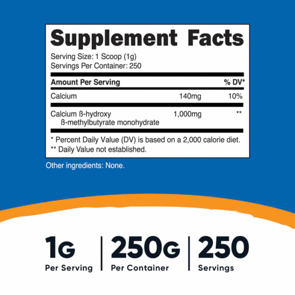 HMB 1,000 MG / 250 SERV. - Imagen 2