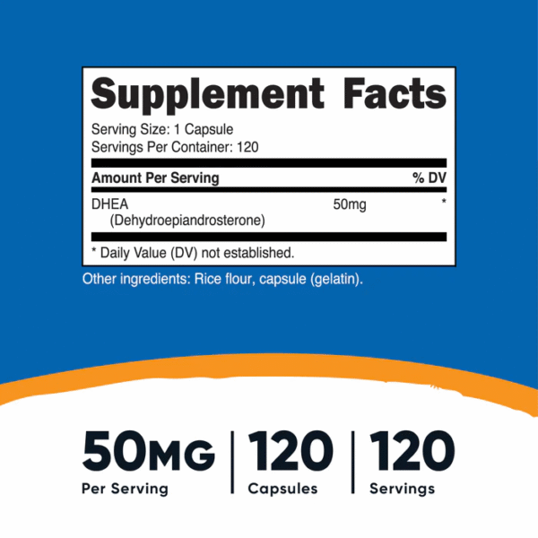DHEA 50MG 120 CAP - Imagen 2