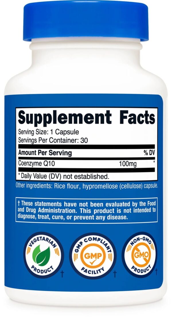 Coq10 100mg x 30 cap NUTRICOST - Imagen 2