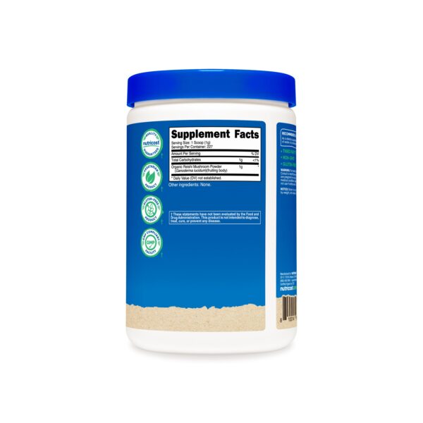REISHI MUSHROOM 1g x 227 SERV. NUTRICOST - Imagen 3