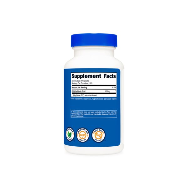 Acido R-alpha lipoic 100mg x 120 cap NUTRICOST - Imagen 2