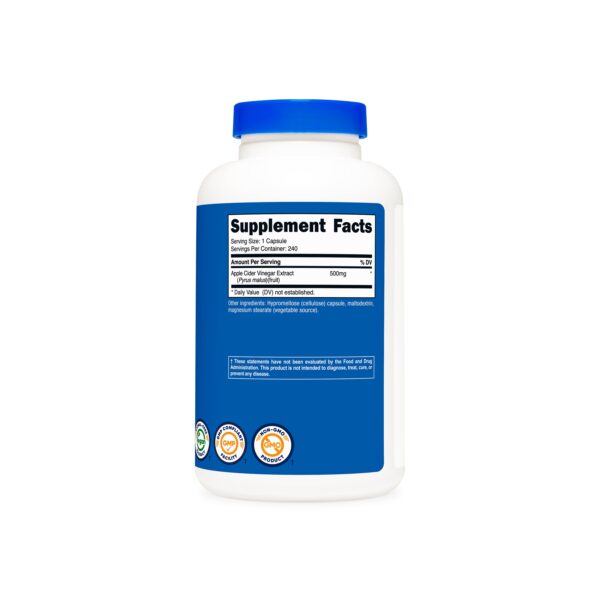 VINAGRE DE MANZANA 500 MG / 240 CAP. - Imagen 3