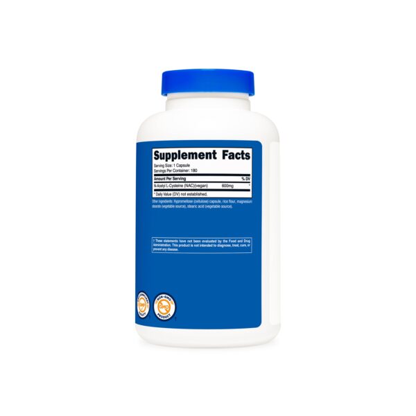 NAC 600 MG/ 180 Capsules NUTRICOST - Imagen 2