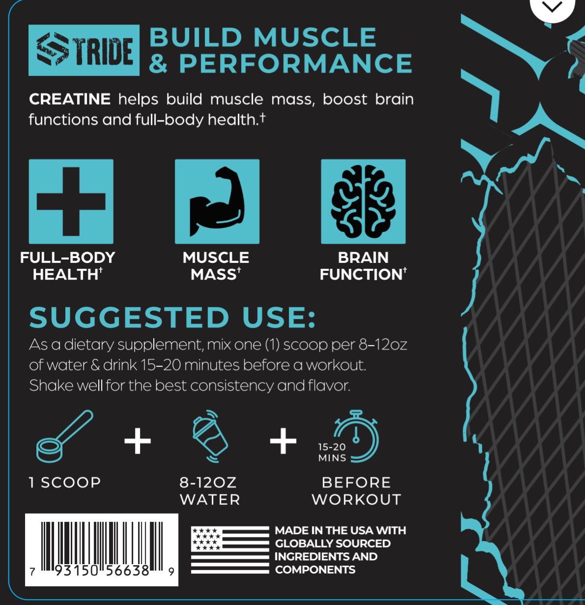 Creatina STRIDE NUTRITION - Imagen 3