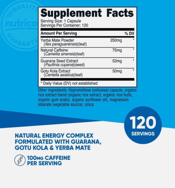 ENERGY COMPLEX 120 CAP. NUTRICOST - Imagen 2