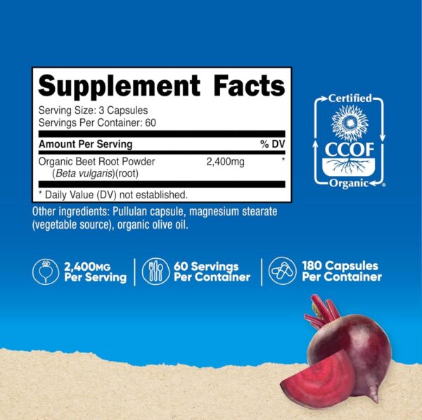 NUTRICOST RAÍZ DE REMOLACHA ORGÁNICA 60 SRV. - Imagen 3