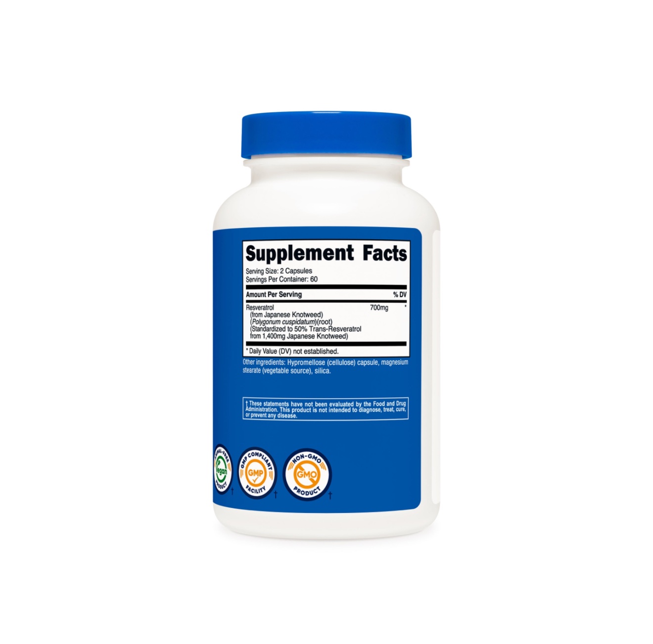 RESVERATROL 500 MG 120 CAP. NUTRICOST - Imagen 2